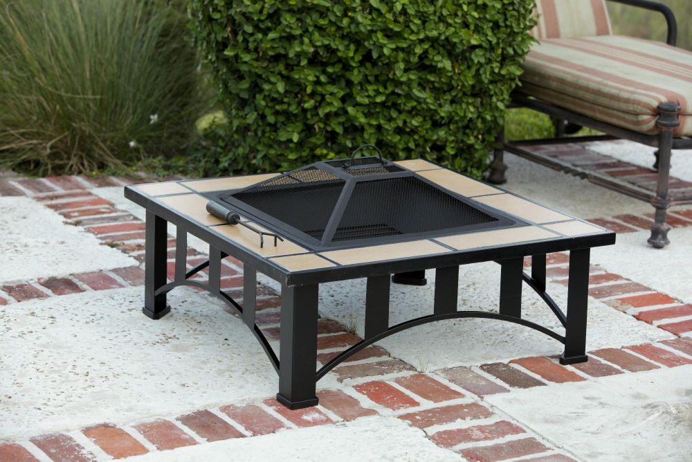 Fire Sense 34" Square Tuscan Tile Top Mission Style Fire Pit at Sears.com