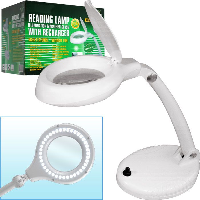 Trademark Tools Illuminated Magnifier Glass w Recharger