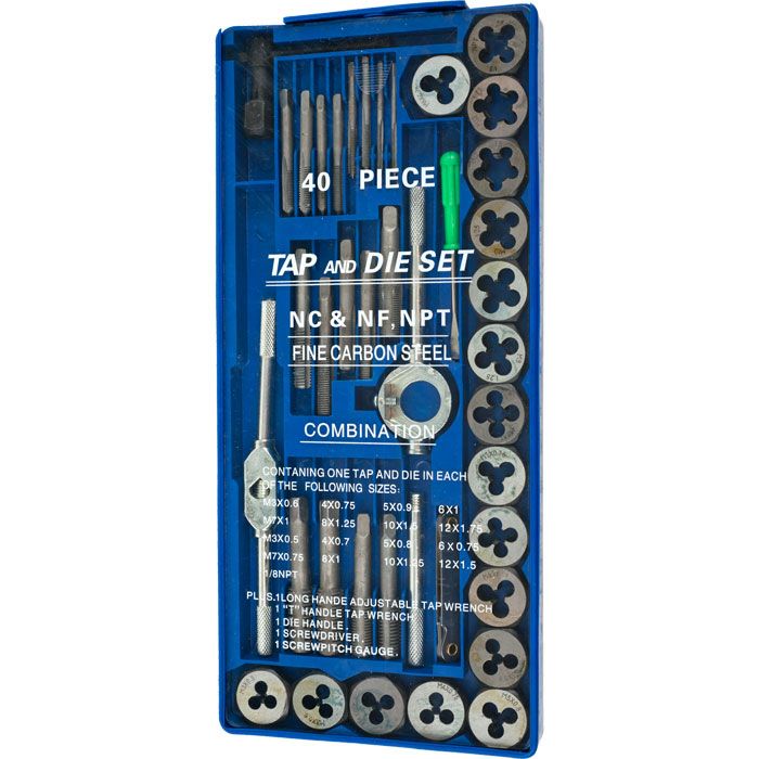 Trademark Tools 40 Pc Tap & Die Set Metric