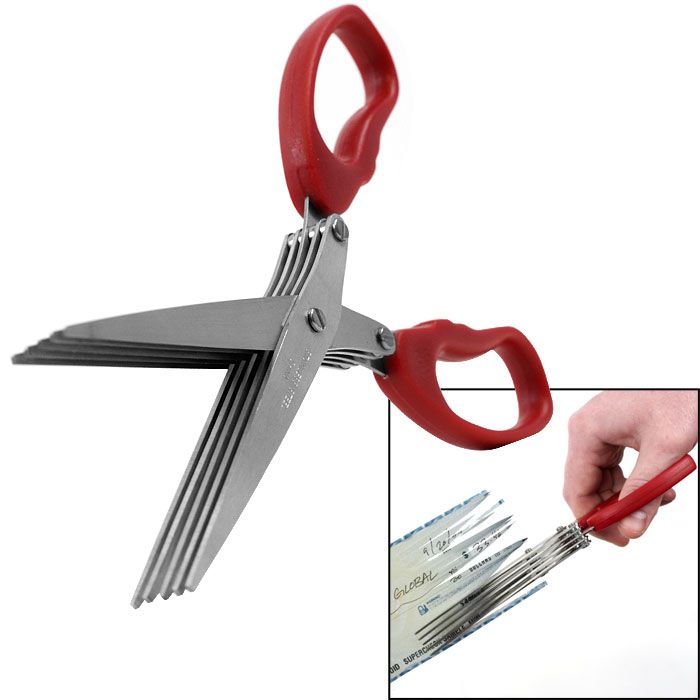 Trademark Home Shredding Scissors 5 Pairs of Blades