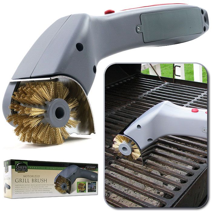Chef Buddy Cordless Motorized Outdoor Grill Cleaning Brush
