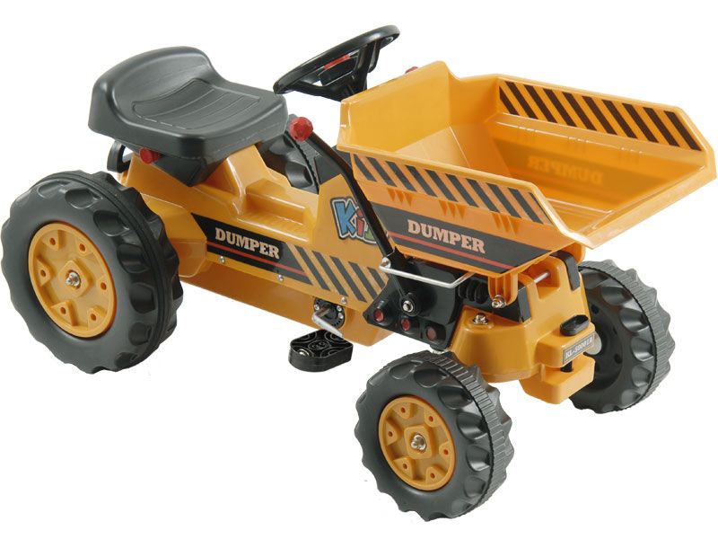 Kalee Pedal Tractor with Dump Bucket Yellow Children's Toys