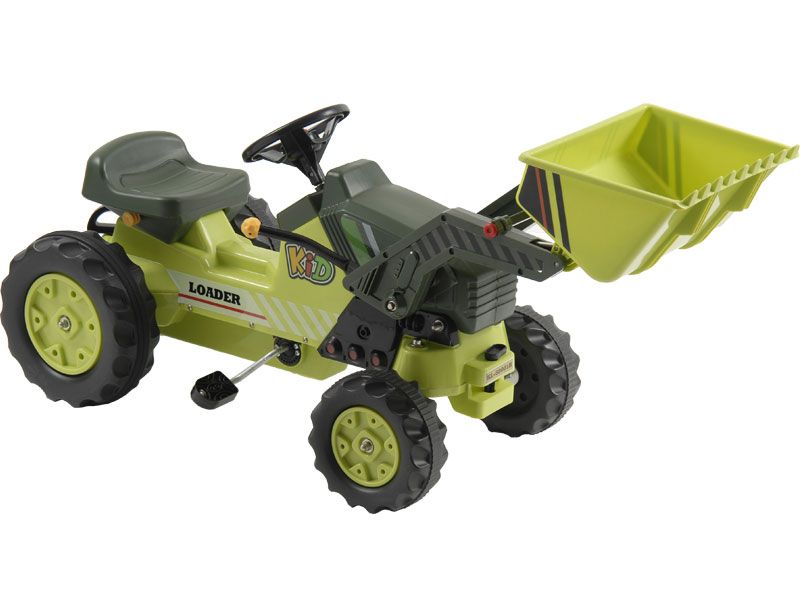 Kalee Pedal Tractor with Loader Green Children's Toys
