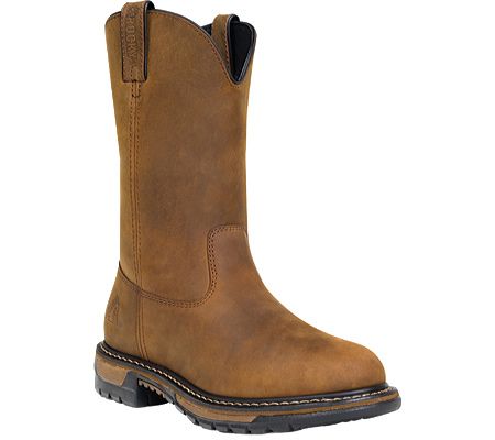 Rocky Men s Rocky Ride Steel Toe Wellington Work Boot 6744 - Tan
