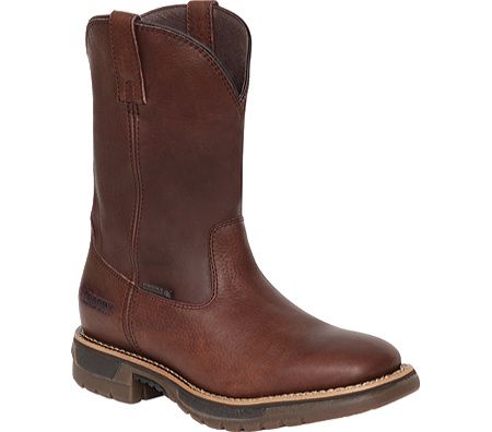 Rocky Men s Steel Toe Waterproof Wellington 6649 - Brown