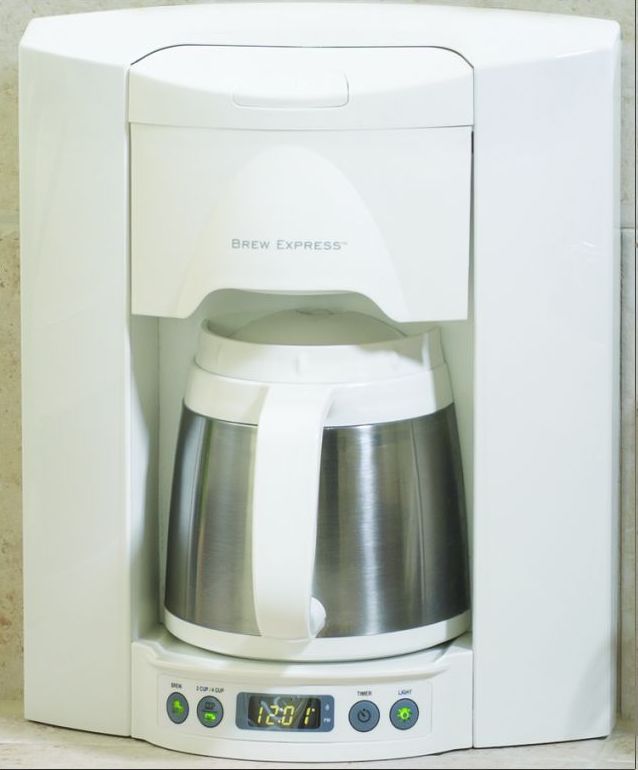 Brew Express White 4 Cup Built-In Coffee System