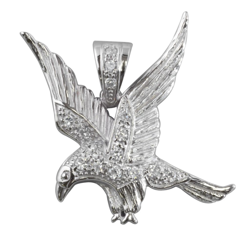 Men's Cubic Zirconia Eagle Stainless Steel