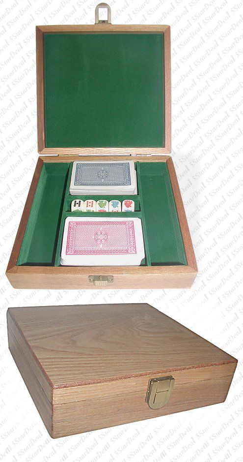 Trademark Poker Oak Poker Chip Case - 100