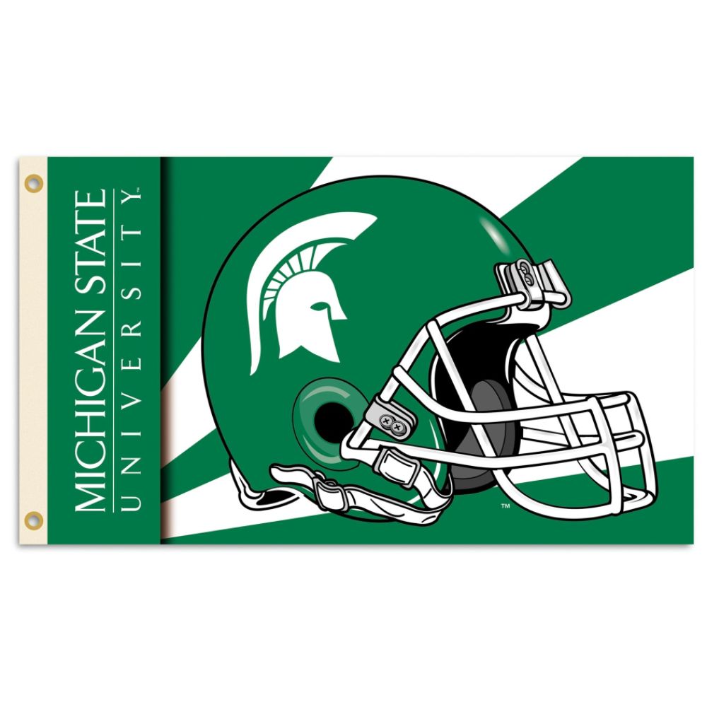 BSI Products Michigan State Spartans 3  x 5  Flag - Helmet Design