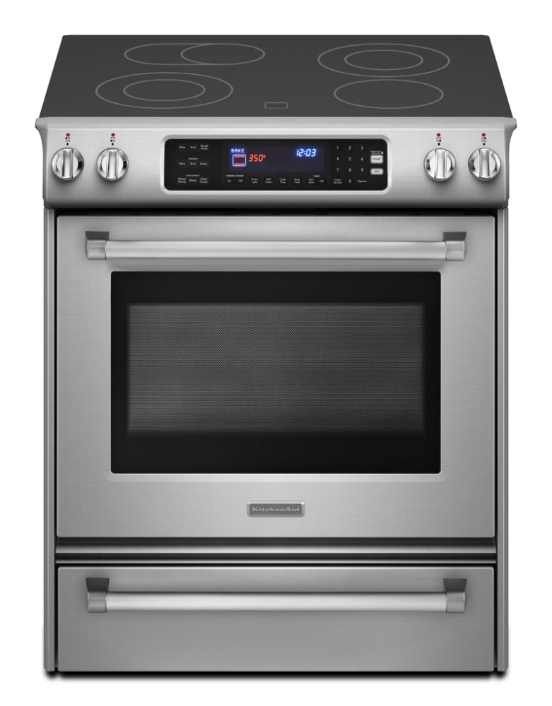 Kitchenaid 30" Pro-Line Self-Clean Slide-In Electric Range Stainless