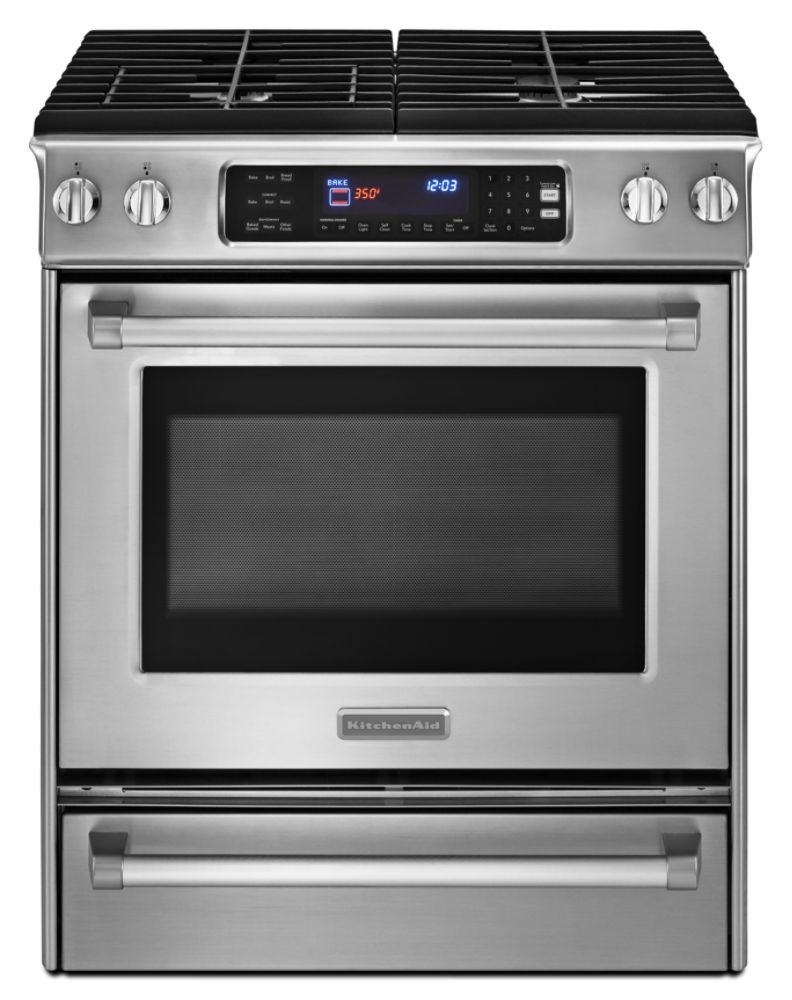 Kitchenaid 30 In. Pro Line Self-Clean Slide-In Gas Range Stainless