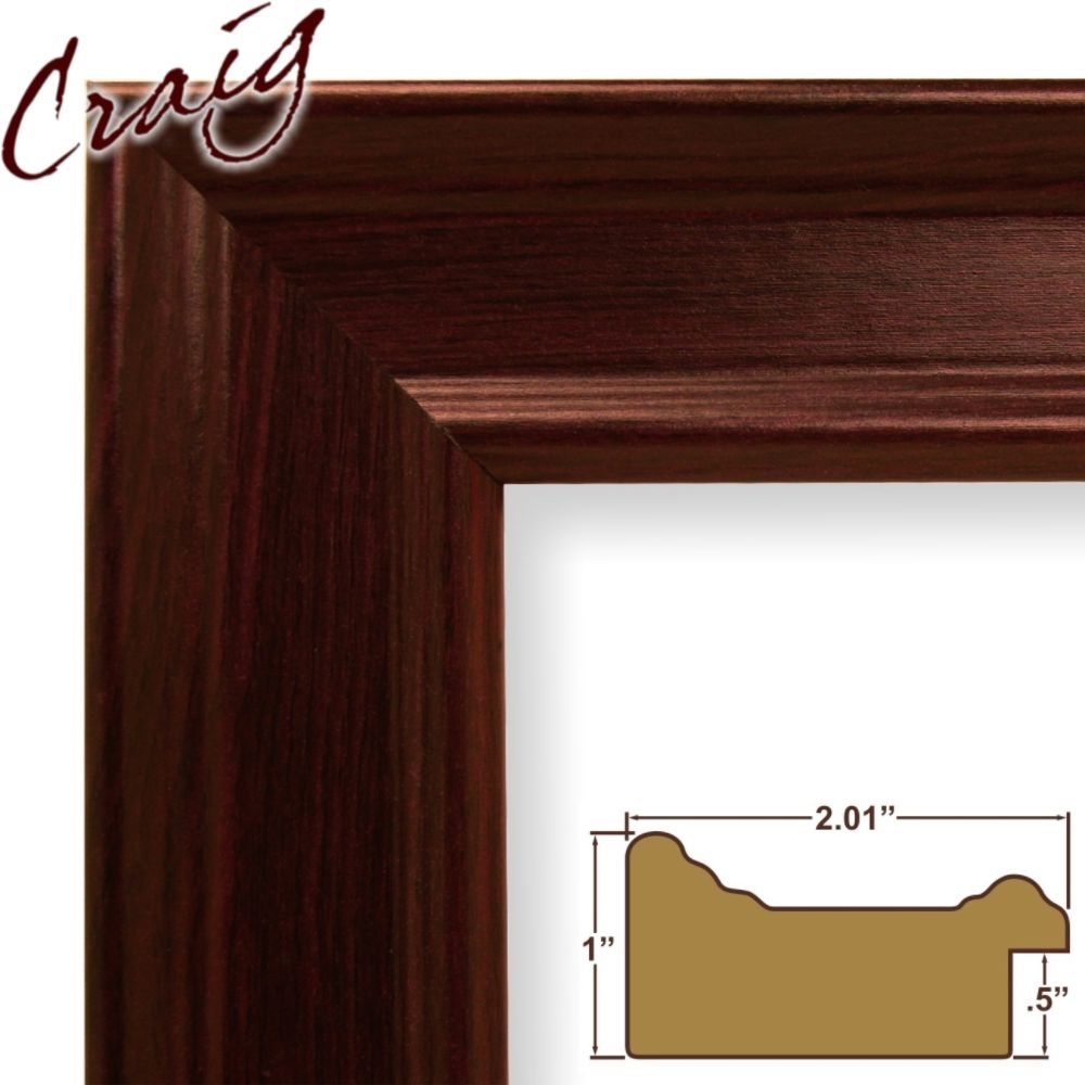 Craig Frames Inc 10x13 Complete 2" Wide Mahogany Picture Frame