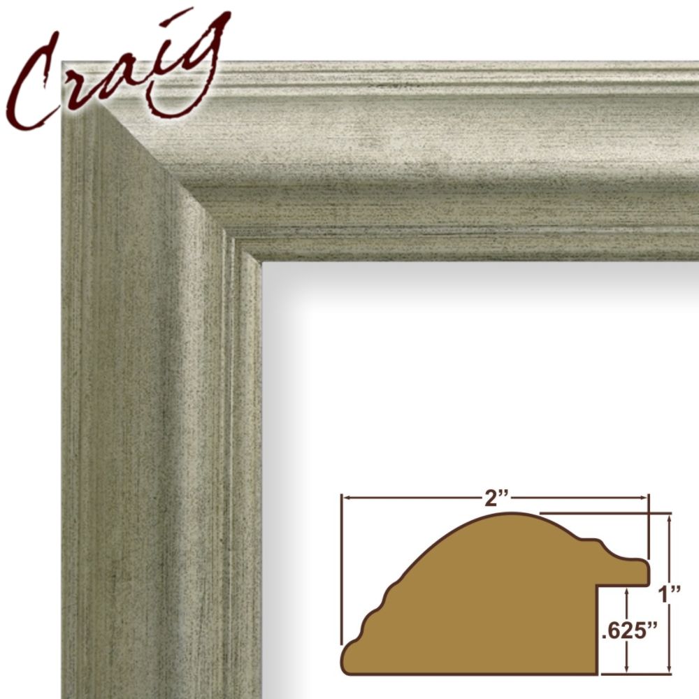 Craig Frames Inc 10x13 Complete 2" Wide Olde World Silver Picture