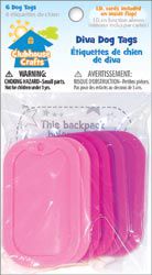 Advantus SULYN-Clubhouse Crafts Dog Tags 6/Pkg-Diva-Bright