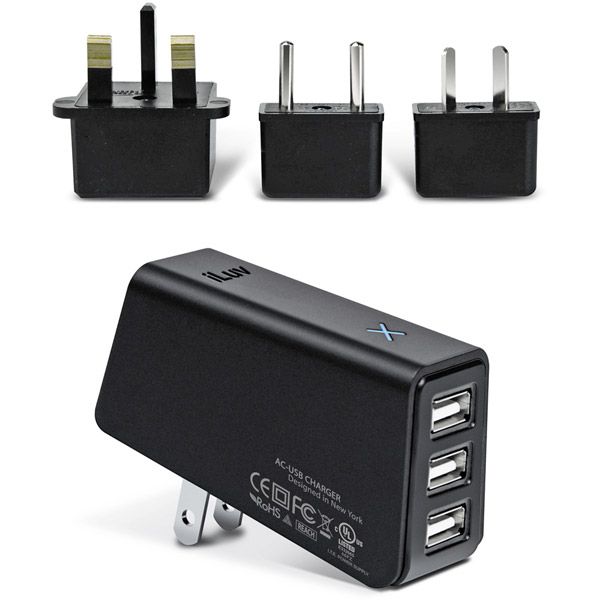 iLuv International Triple USB AC Charger Pack - IAD117ITL