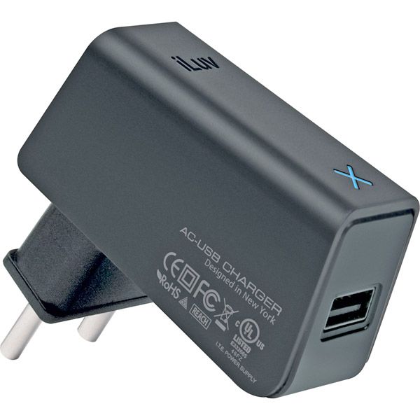 iLuv Compact USB AC Power Adapter for iPad 1G/2G - IAD517BLK Black