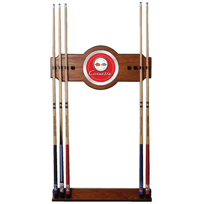 Trademark Corvette C1 2 piece Wood and Mirror Wall Cue Rack - Red at Sears.com