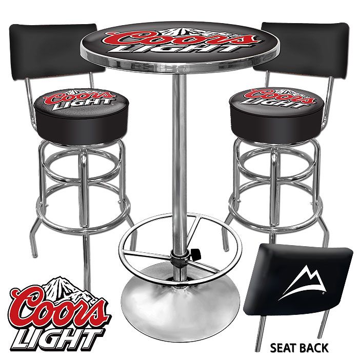 Trademark Ultimate Coors Light Gameroom Combo 2 Stools w/ Back & Table at Sears.com