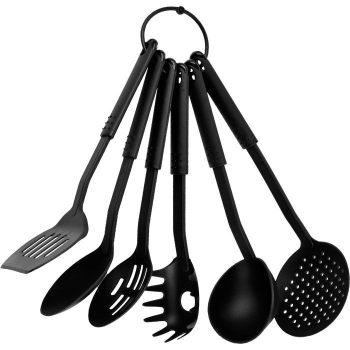 6 Piece Kitchen Utensil Set on Ring