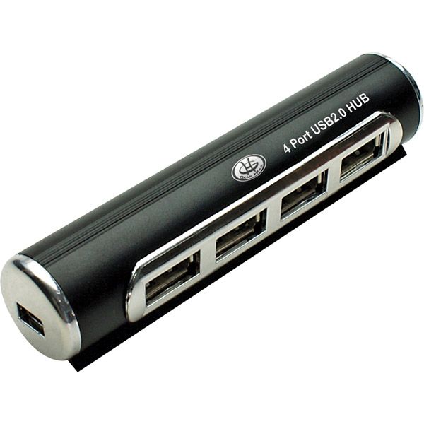 Gear Head 4-Port USB 2.0  Mini Aluminum Hub - UH4000