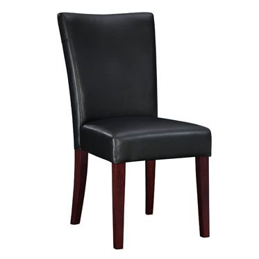 L Powell Black Bonded Leather Parsons Chair, 20-1/2" Seat Height at Sears.com