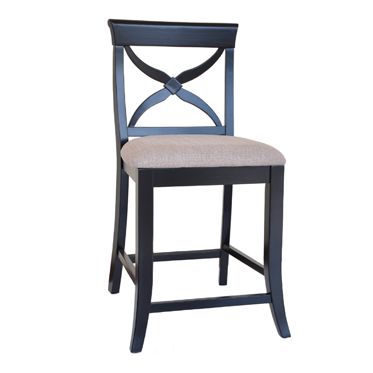 L Powell Boomerang "X" Back Counter Stool  24" Seat Height