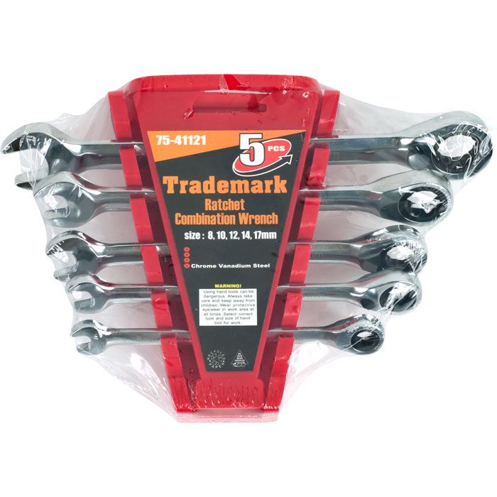 Trademark Tools Ratchet Combination Wrenches Metric Set of 5