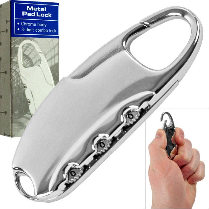 Trademark Tools Chrome 3 Digit Combination Lock