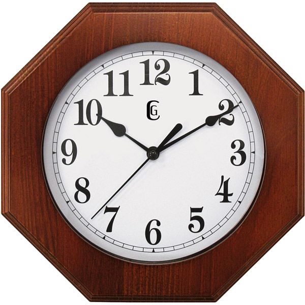 Geneva Decor Clocks 9" x 11" Wood Wall Clock - 9152G