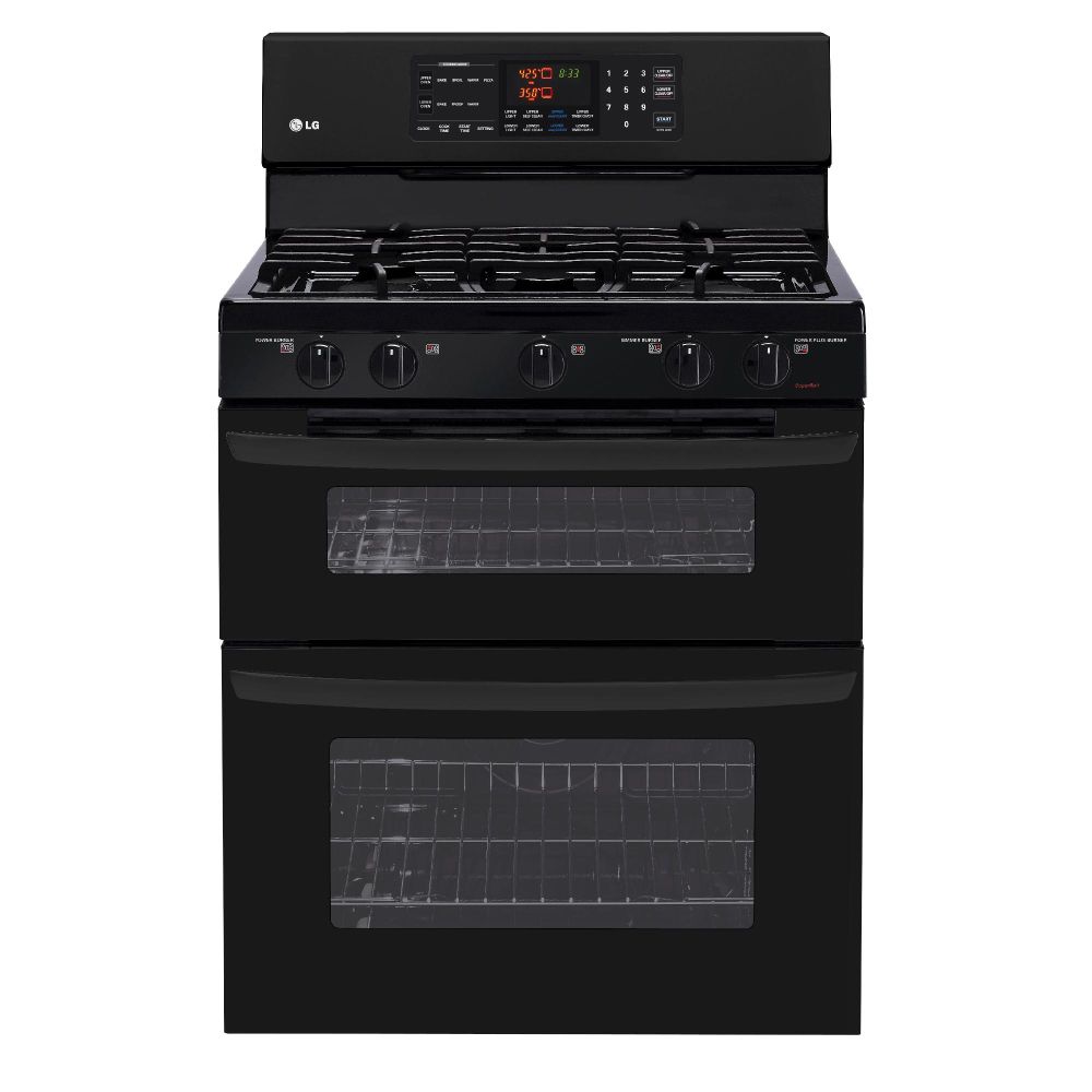 LG 30" Double Oven Gas Freestanding Gas Range  LDG3015  Black