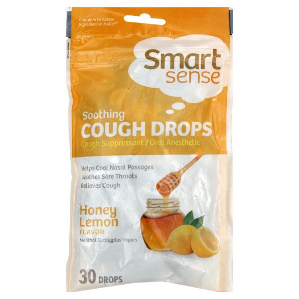 Smart Sense Cough Drops, Soothing, Honey Lemon 30 drops at Kmart.com