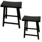 Black Curved Stool (Set of 2 pcs.)