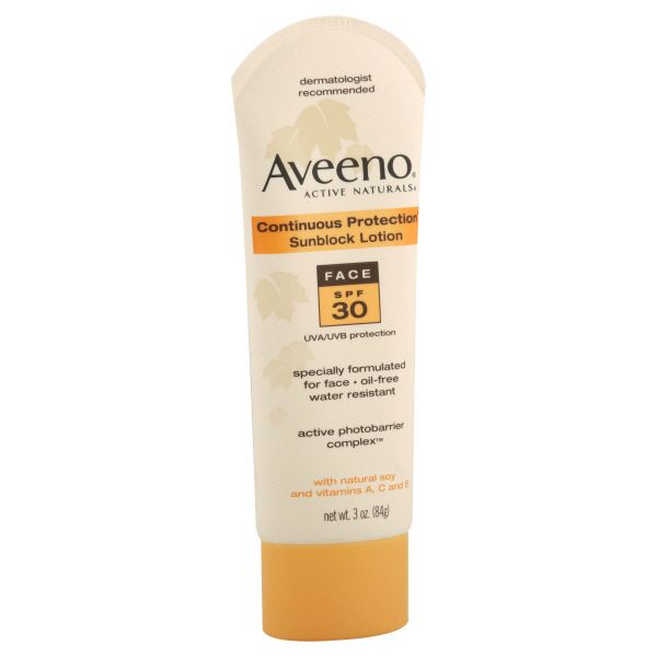 Aveeno Continuous Protection Sunblock Lotion, Face, SPF 30 3 oz. at Kmart.com