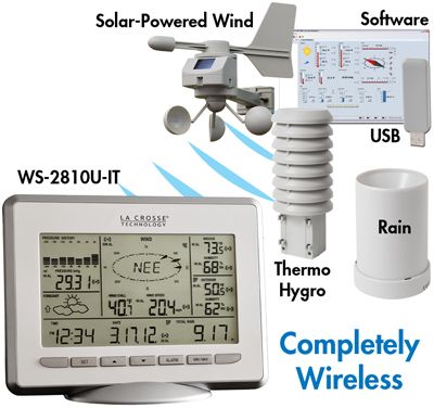 La Crosse Technology WS-2810U-IT Professional Weather Center with Solar Wind Sensor at Kmart.com