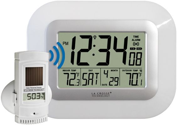 La Crosse Technology WS-811561-W Digital Atomic Wall Clock with Solar Sensor at Kmart.com