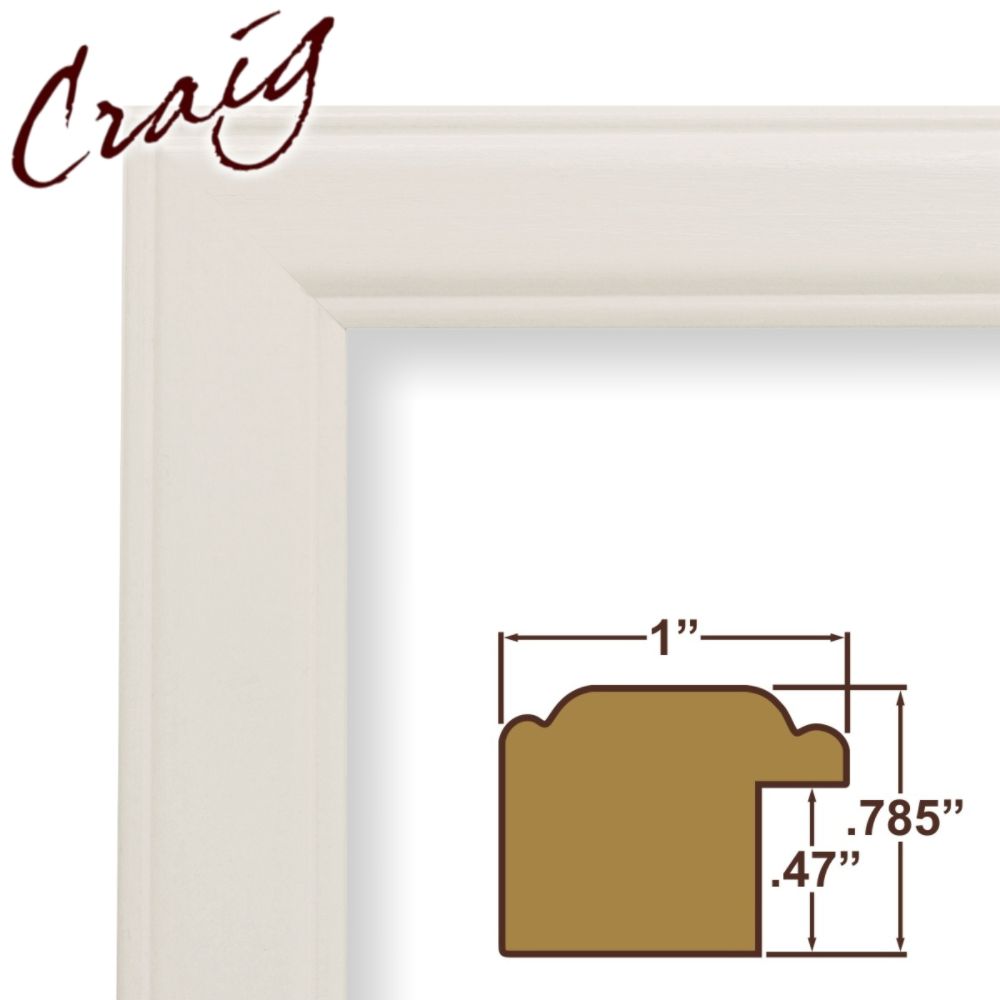 Craig Frames Inc 16x20 Complete 1" Wide White Solid Wood Picture Frame (434WH) at Sears.com