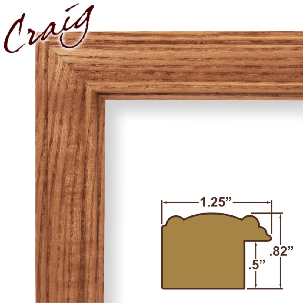 Craig Frames Inc 10x15 Custom 1.25" Wide Complete Honey Oak Wood Picture Frame (59504100) at Sears.com