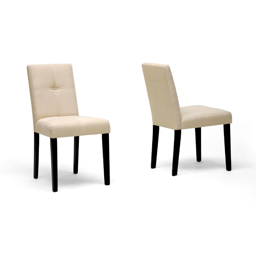 Baxton Studio Elsa Beige Fabric Modern Dining Chair (Set of 2) at Sears.com