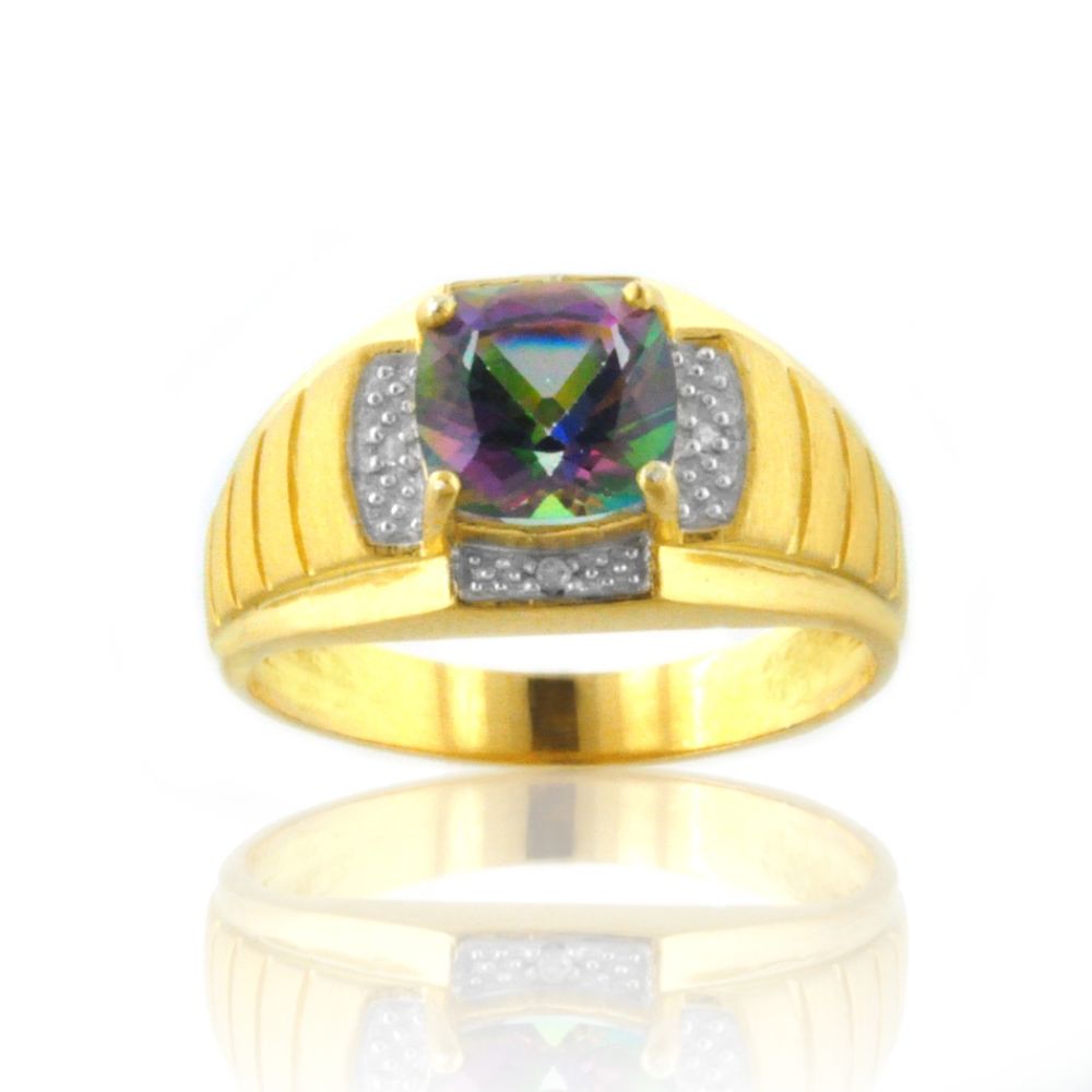Mens Diamond Accent Mystic Topaz Ring in Gold over Sterling Silver at Sears.com