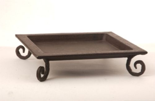 King Imports Square Tray Candle Holder (L)