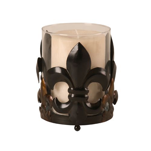 King Imports Candle Holder With Fleur De Lis