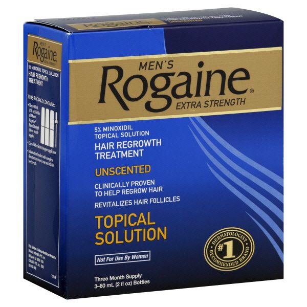 Rogaine Hair Regrowth Treatment, Men's, Extra Strength, Unscented, 3 Month Supply at Kmart.com