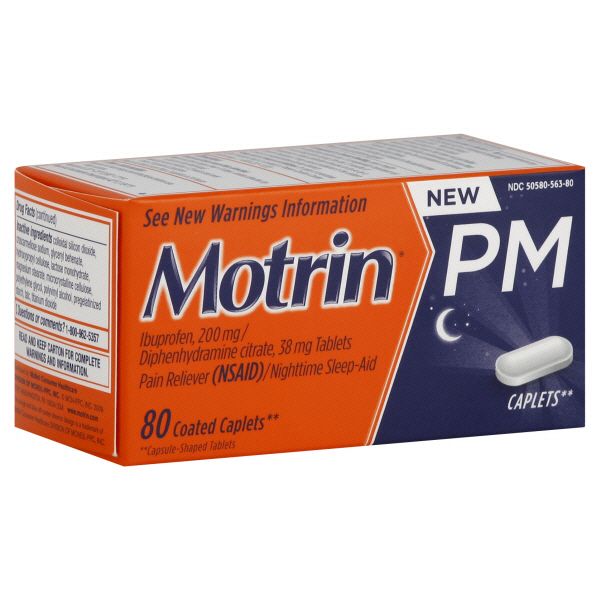 Motrin PM Pain Reliever/Nighttime Sleep-Aid, Coated Caplets 80 caplets at Kmart.com