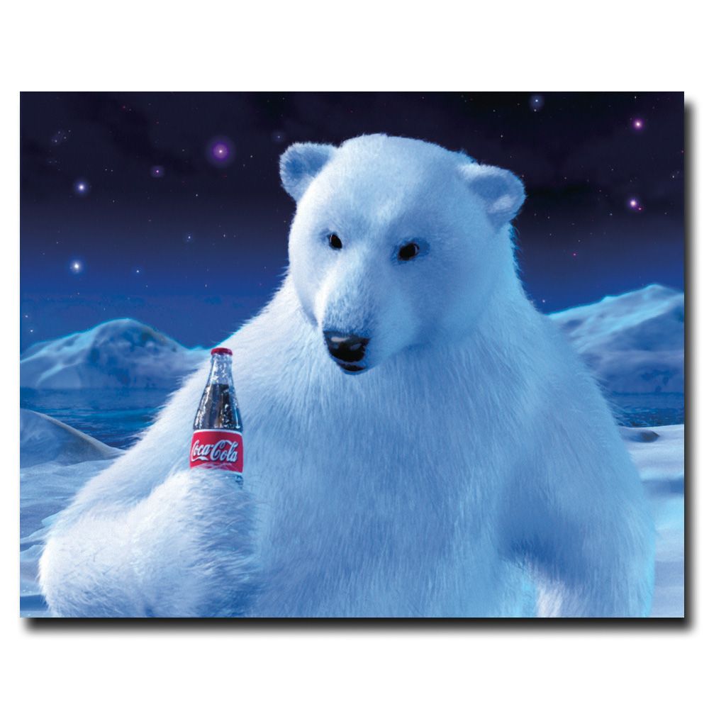 Coca-Cola 19x24 inches "Polar Bear with Coke Bottle" price decreased by 78%