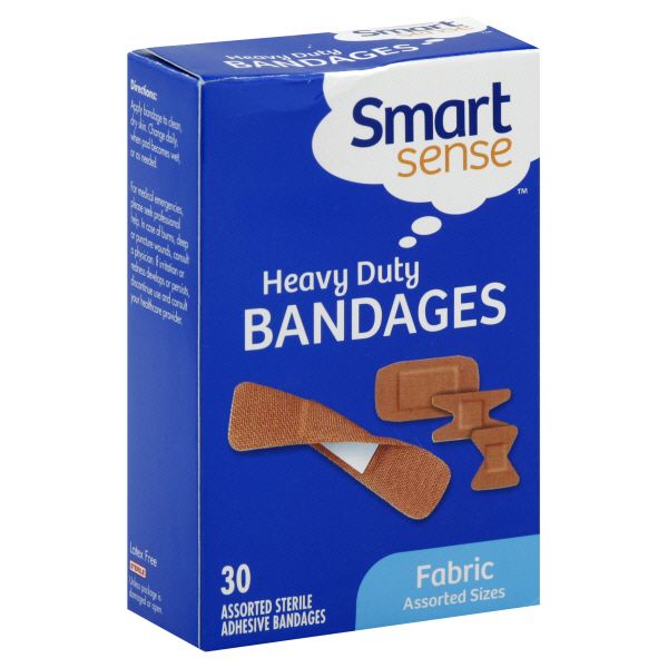 Smart Sense Bandages, Heavy Duty, Fabric, Assorted Sizes 30 bandages at Kmart.com