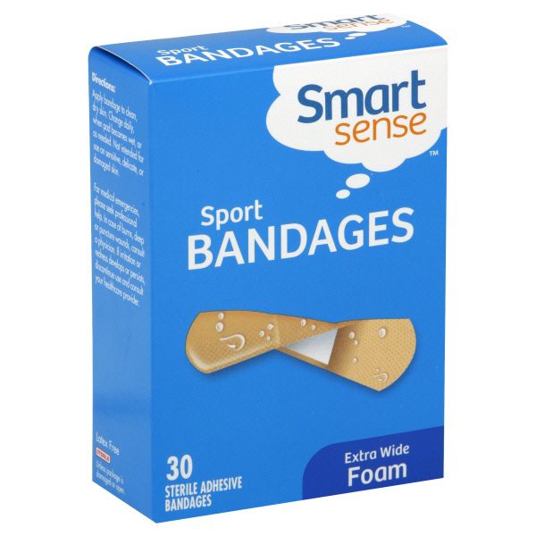 Smart Sense Bandages, Adhesive, Sport, Foam, Extra Wide 30 bandages at Kmart.com