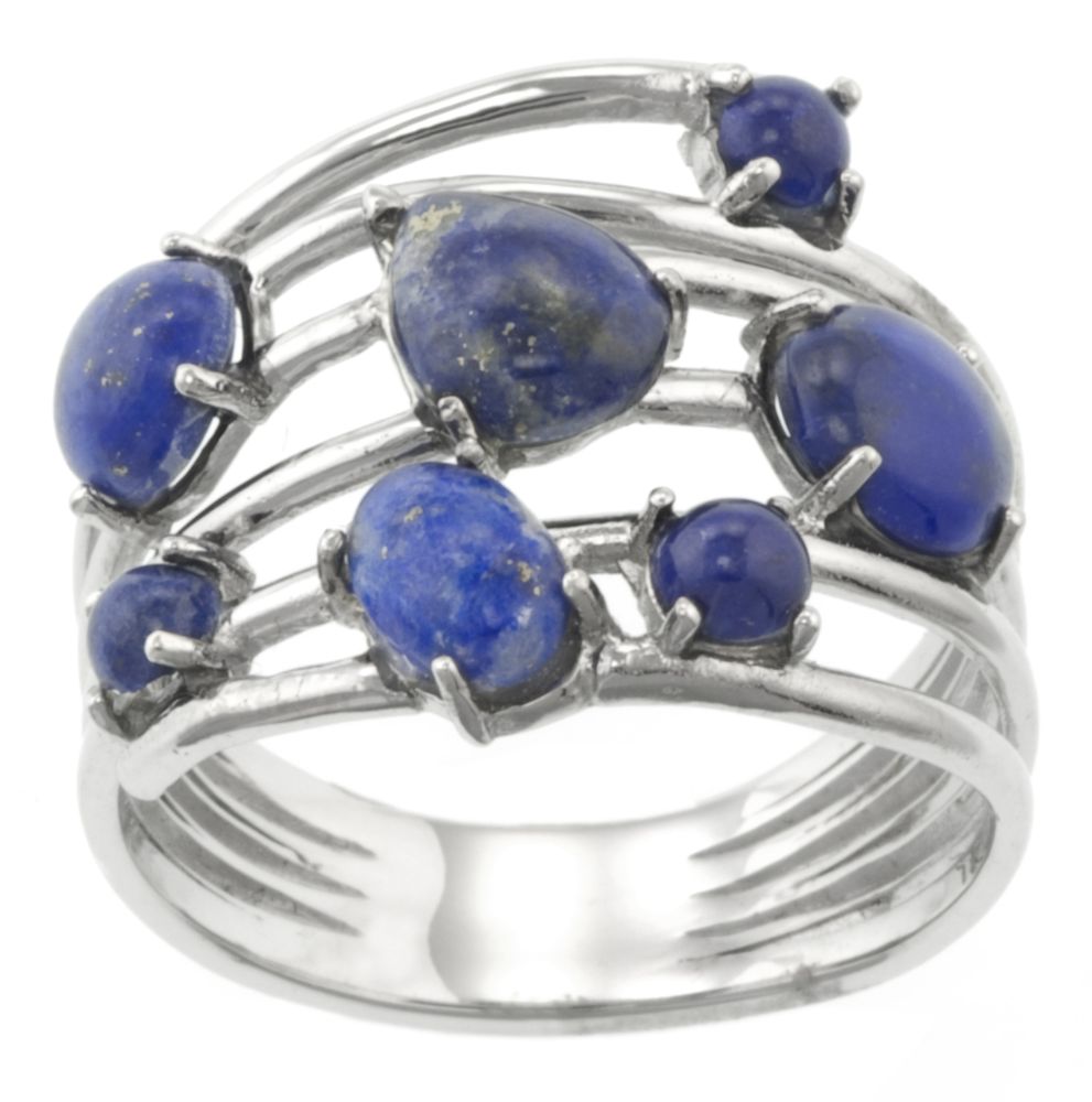 Lapis Pebble Stone Ring