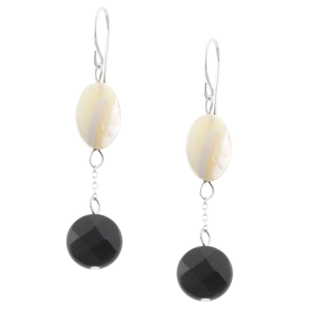 MOP and Onyx Earring