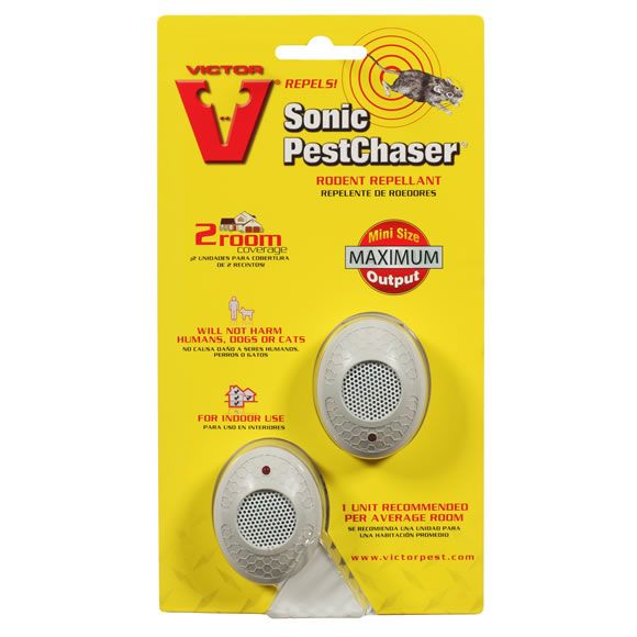Victor Sonic Mini PestChaser Ultrasonic Rodent Repellent - 2 Pack