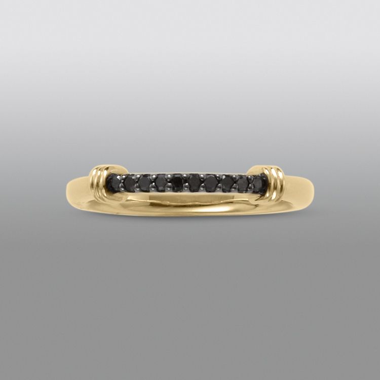 Knots of Love 1 10 cttw Black Diamond Stackable Band Ring 14k by 